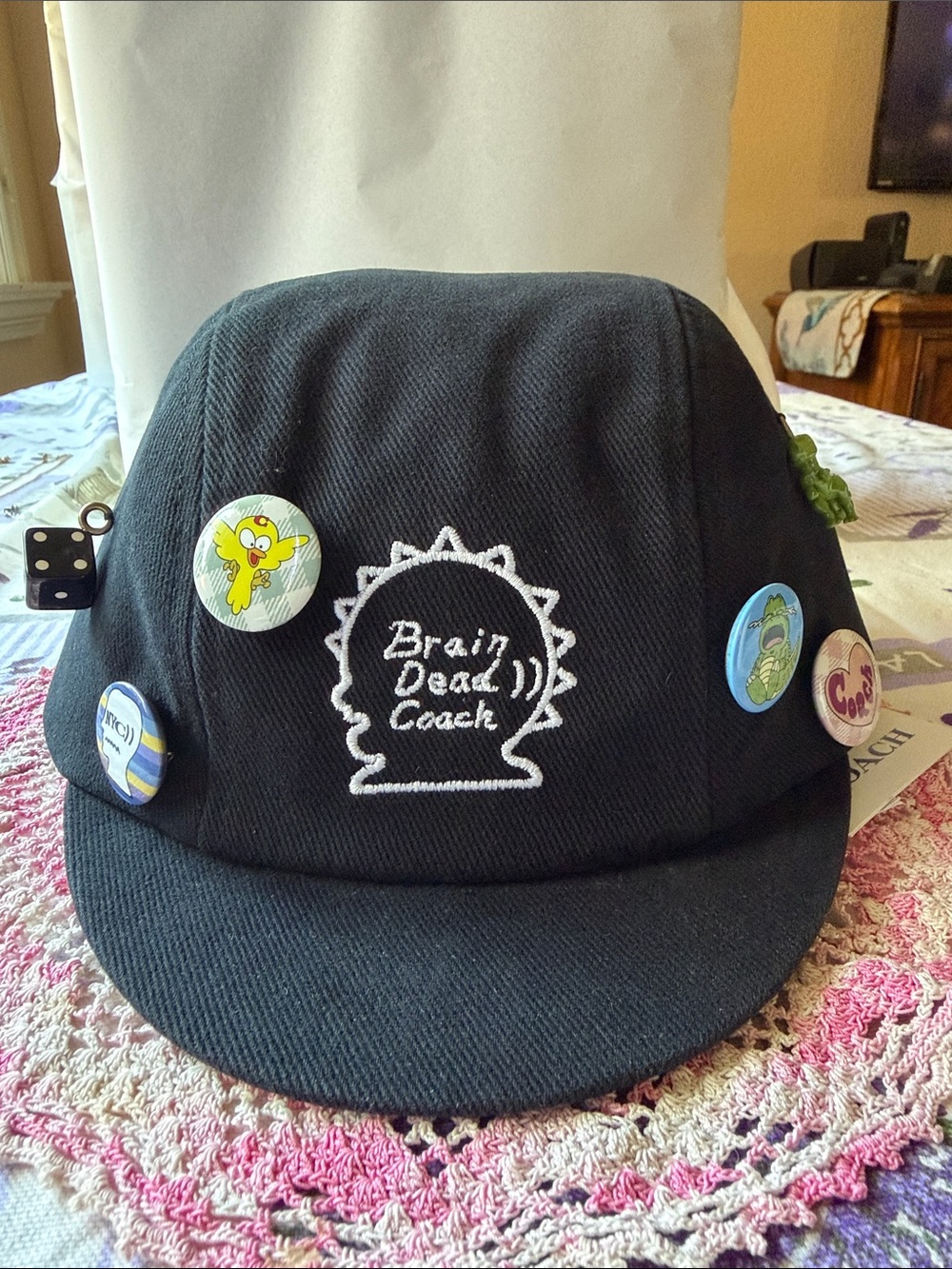🧢🧠🧢 Coach Brain Dead Biker Pin Hat 🧢🧠🧢 NWT 🧢🧠🧢 - Picture 12 of 16